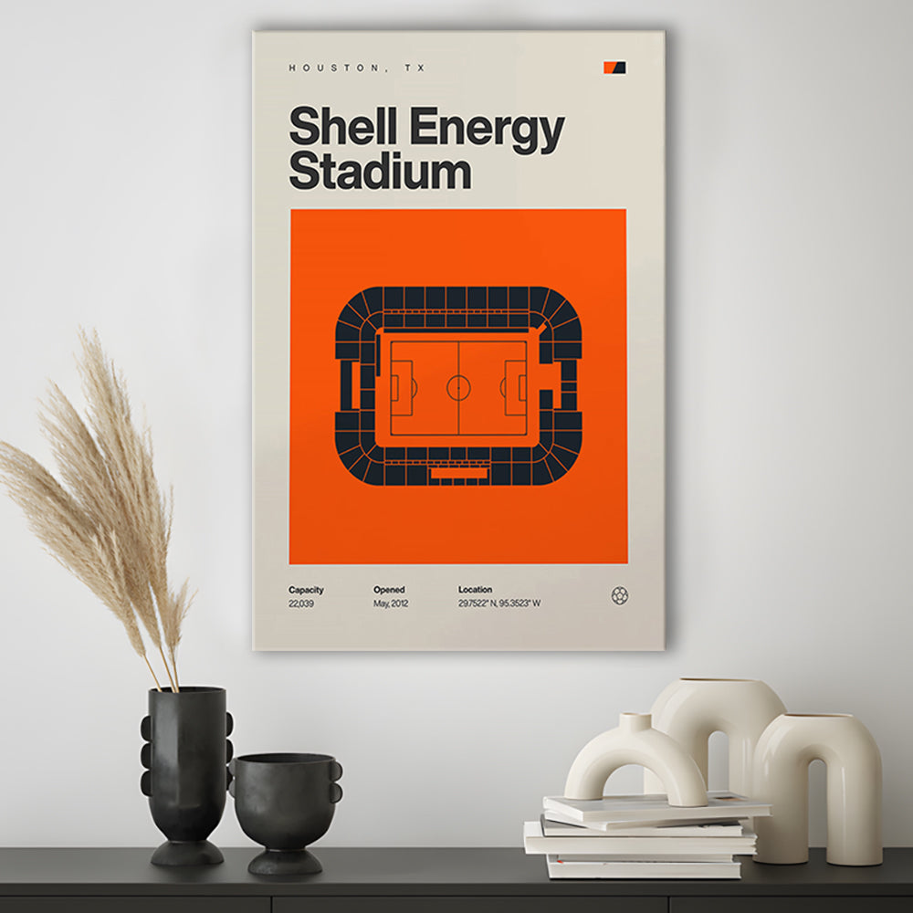 Houston Dynamo Stadium Print, Shell Energy Stadium Print, Fan Gifts, Sport Art, Canvas Print Wall Art
