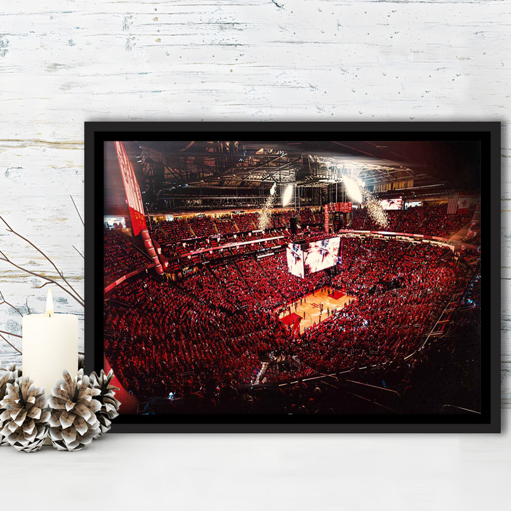 Houston Rockets, Stadium Canvas, Sport Art, Framed Canvas Print Wall Art, Floating Frame