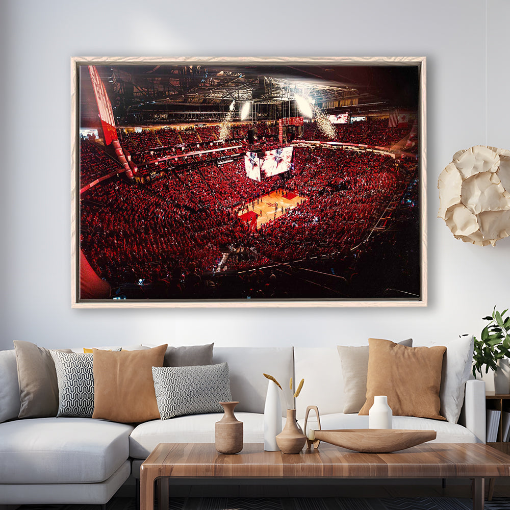 Houston Rockets, Stadium Canvas, Sport Art, Framed Canvas Print Wall Art, Floating Frame