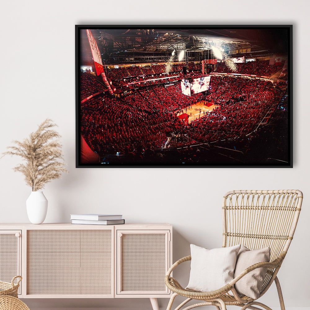 Houston Rockets, Stadium Canvas, Sport Art, Framed Canvas Print Wall Art, Floating Frame