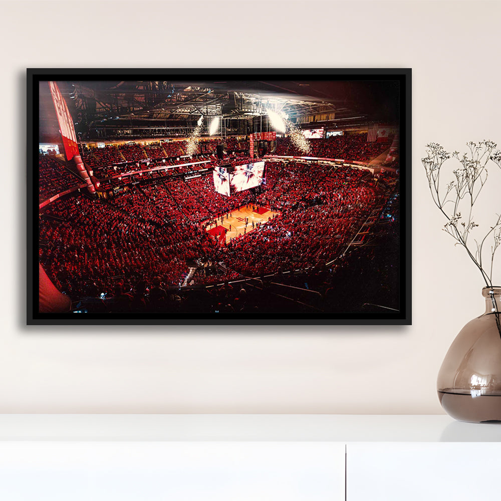 Houston Rockets, Stadium Canvas, Sport Art, Framed Canvas Print Wall Art, Floating Frame