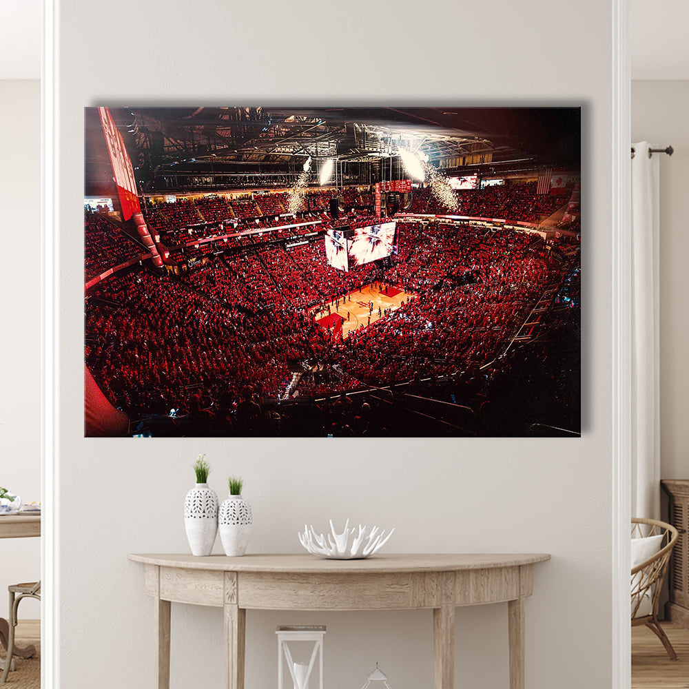 Houston Rockets, Stadium Canvas, Sport Art, Gift for him, Man Cave Decor, Art Print, Canvas Print Wall Art