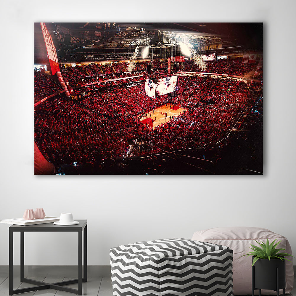 Houston Rockets, Stadium Canvas, Sport Art, Gift for him, Man Cave Decor, Art Print, Canvas Print Wall Art