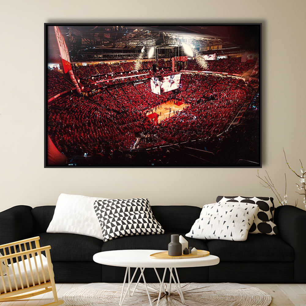 Houston Rockets, Stadium Canvas, Sport Art, Framed Canvas Print Wall Art, Floating Frame
