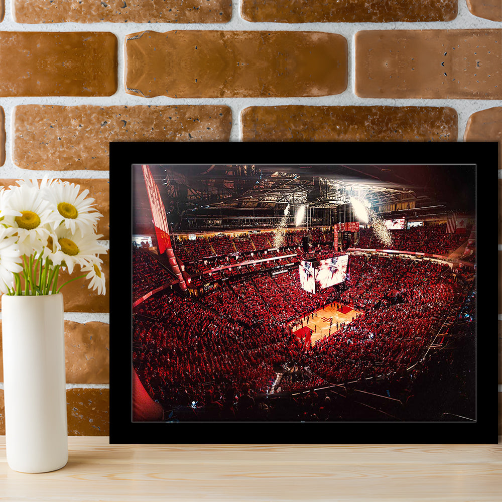Houston Rockets, Stadium Canvas, Sport Art, Gift for him, Framed Art Print Wall Decor, Picture Framed
