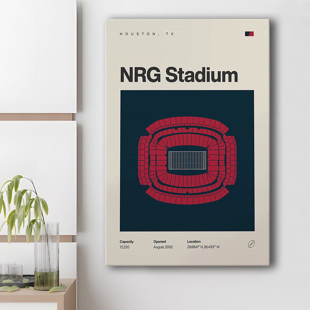 Houston Texans Stadium Print, NRG Stadium Print, Fan Gifts, Sport Art, Canvas Print Wall Art