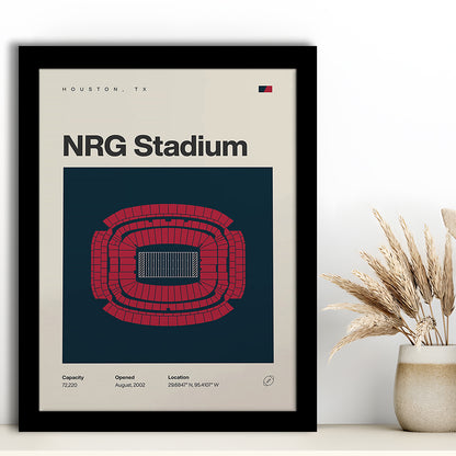 Houston Texans Stadium Print, NRG Stadium Print, Gifts for him, Sport Art, Framed Art Print Wall Decor
