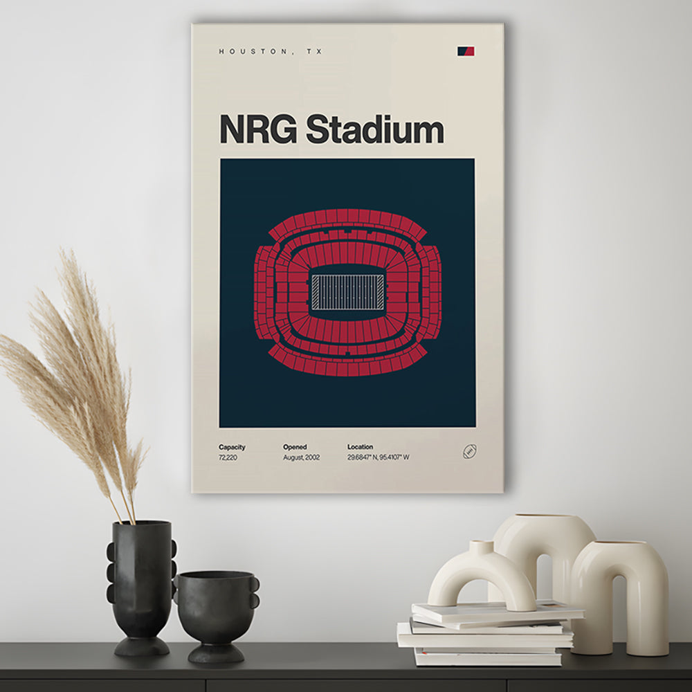 Houston Texans Stadium Print, NRG Stadium Print, Fan Gifts, Sport Art, Canvas Print Wall Art