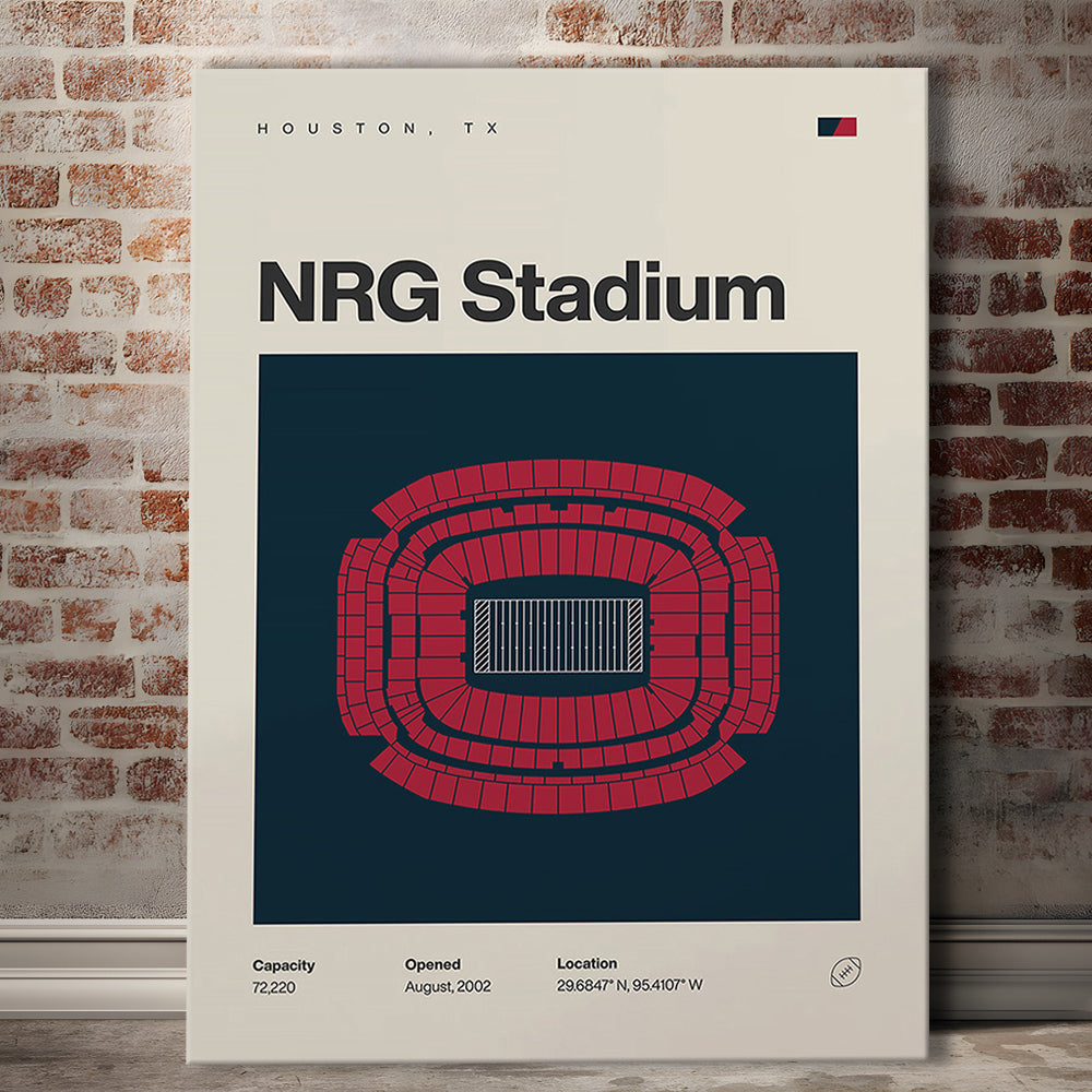 Houston Texans Stadium Print, NRG Stadium Print, Fan Gifts, Sport Art, Canvas Print Wall Art