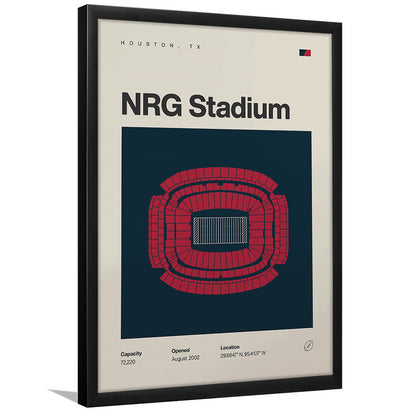 Houston Texans Stadium Print, NRG Stadium Print, Gifts for him, Sport Art, Framed Art Print Wall Decor