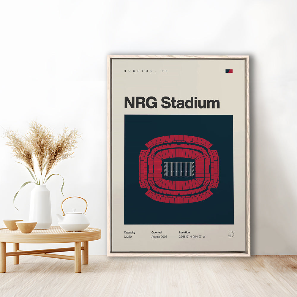 Houston Texans Stadium Print, NRG Stadium Print, Man Cave Gift, Floating Framed Canvas Print Wall Art
