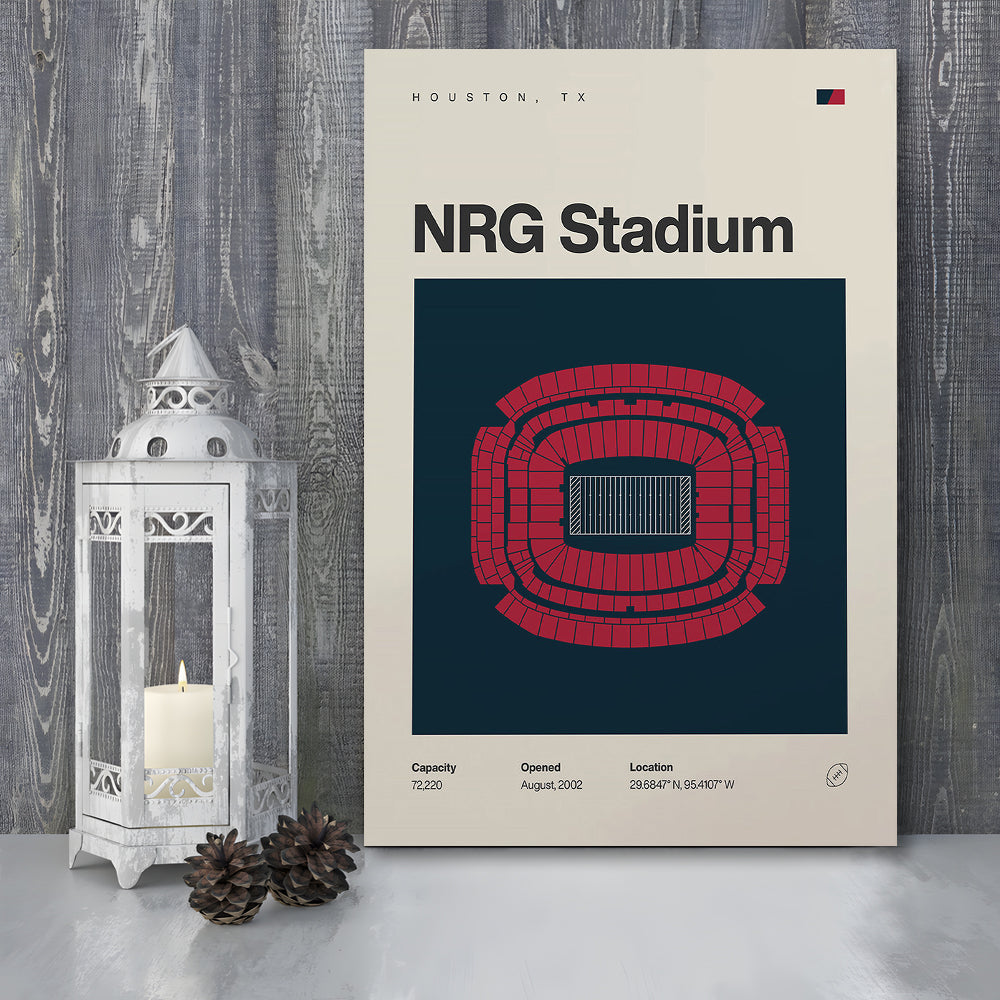 Houston Texans Stadium Print, NRG Stadium Print, Fan Gifts, Sport Art, Canvas Print Wall Art