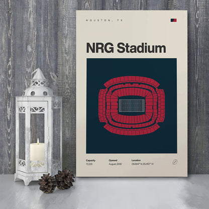 Houston Texans Stadium Print, NRG Stadium Print, Fan Gifts, Sport Art, Canvas Print Wall Art