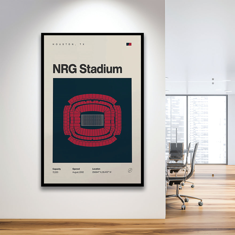 Houston Texans Stadium Print, NRG Stadium Print, Gifts for him, Sport Art, Framed Art Print Wall Decor