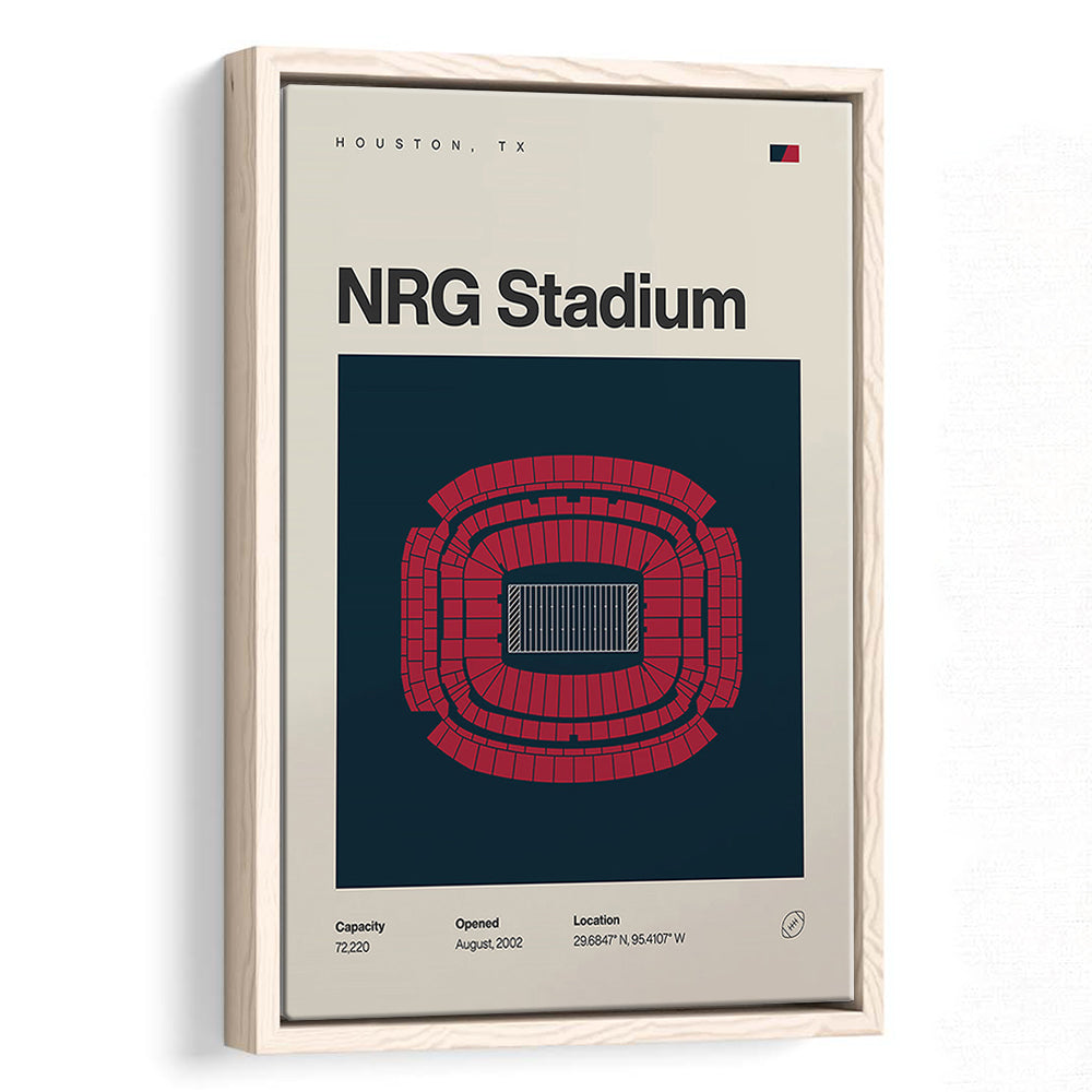 Houston Texans Stadium Print, NRG Stadium Print, Man Cave Gift, Floating Framed Canvas Print Wall Art