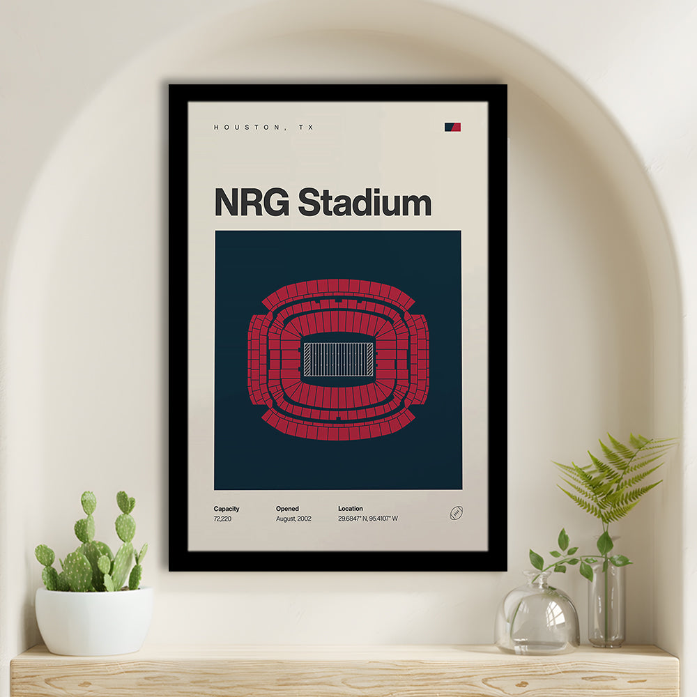 Houston Texans Stadium Print, NRG Stadium Print, Gifts for him, Sport Art, Framed Art Print Wall Decor