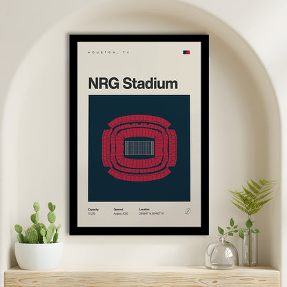 Houston Texans Stadium Print, NRG Stadium Print, Gifts for him, Sport Art, Framed Art Print Wall Decor