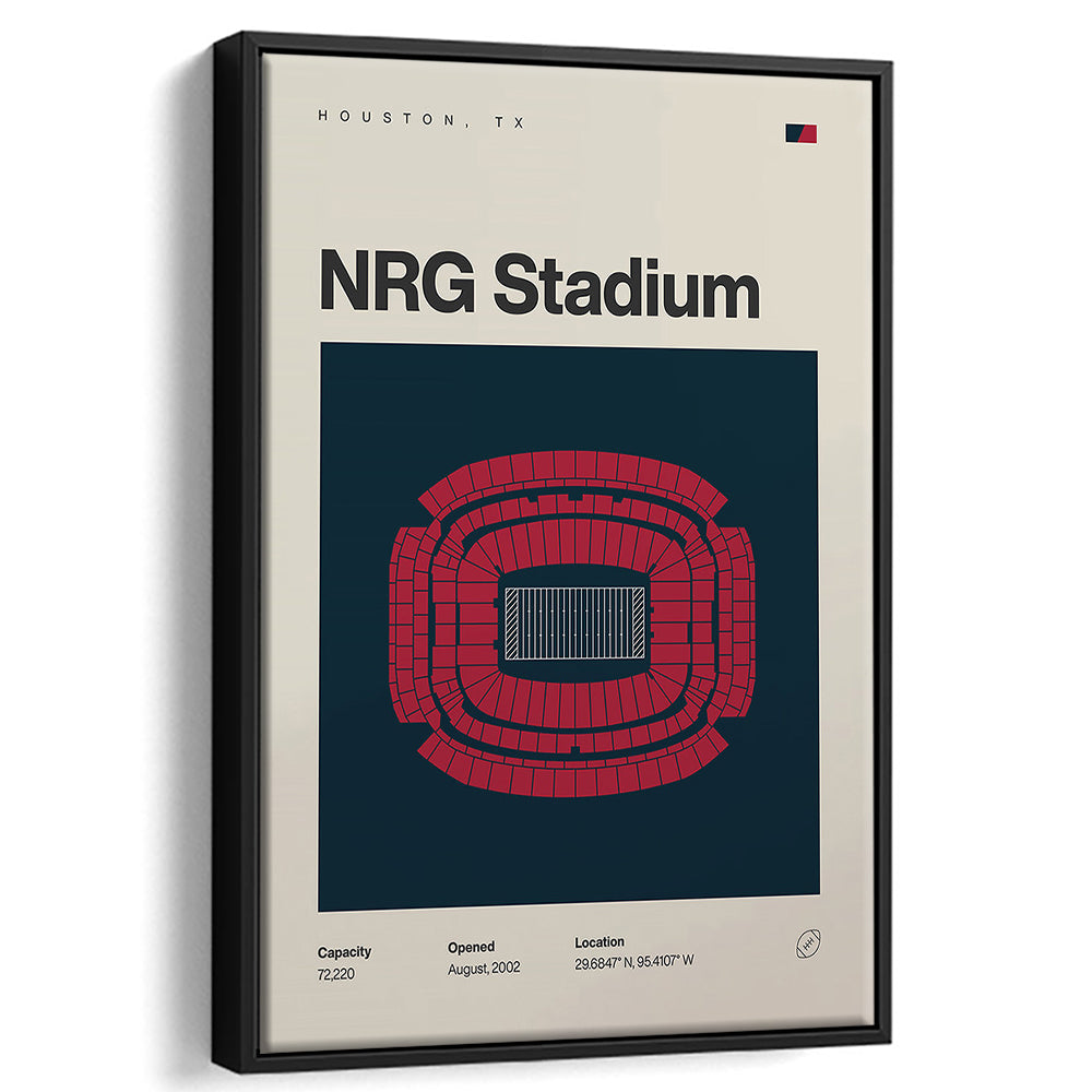 Houston Texans Stadium Print, NRG Stadium Print, Man Cave Gift, Floating Framed Canvas Print Wall Art