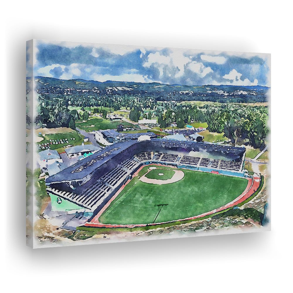 Howard J Lamade Painting Stadium Watercolor, Pennsylvania Baseball, Sport Art, Gifts for him, Canvas Print Wall Art