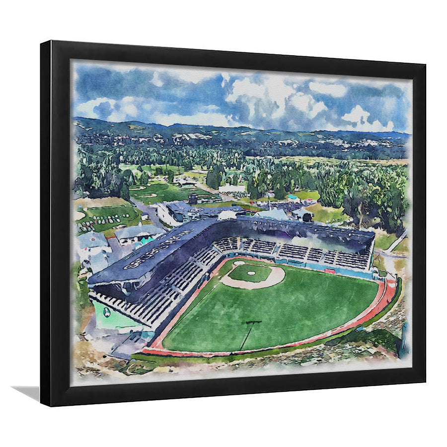 Howard J Lamade Painting Stadium Watercolor, Pennsylvania Baseball, Sport Gift Art, Framed Art Print Wall Decor
