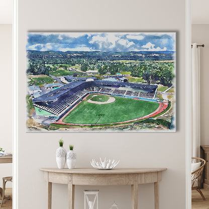 Howard J Lamade Painting Stadium Watercolor, Pennsylvania Baseball, Sport Art, Gifts for him, Canvas Print Wall Art