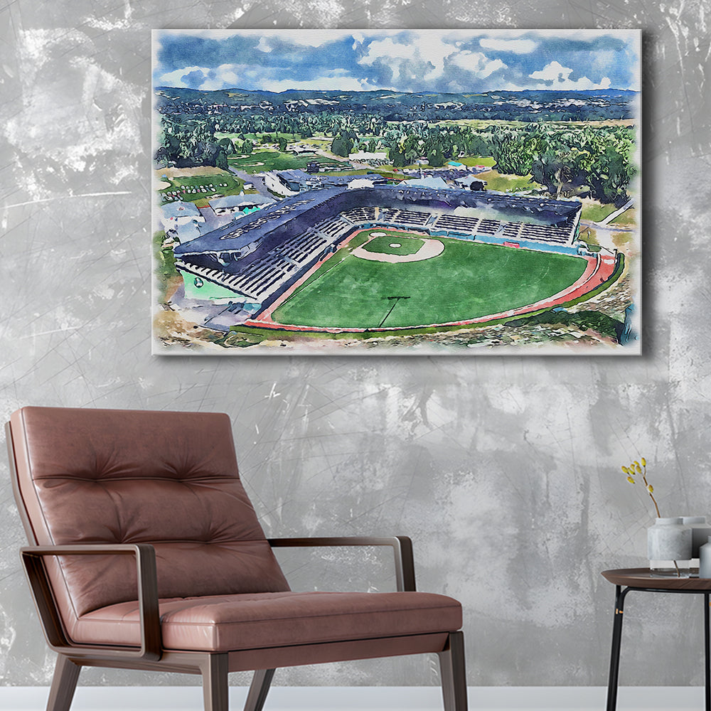 Howard J Lamade Painting Stadium Watercolor, Pennsylvania Baseball, Sport Art, Gifts for him, Canvas Print Wall Art