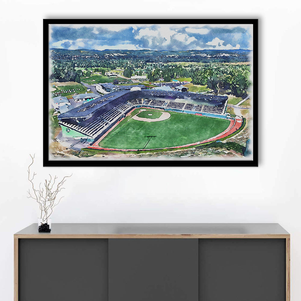 Howard J Lamade Painting Stadium Watercolor, Pennsylvania Baseball, Sport Gift Art, Framed Art Print Wall Decor