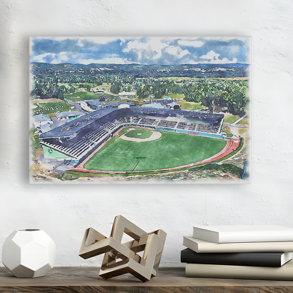 Howard J Lamade Painting Stadium Watercolor, Pennsylvania Baseball, Sport Art, Gifts for him, Canvas Print Wall Art