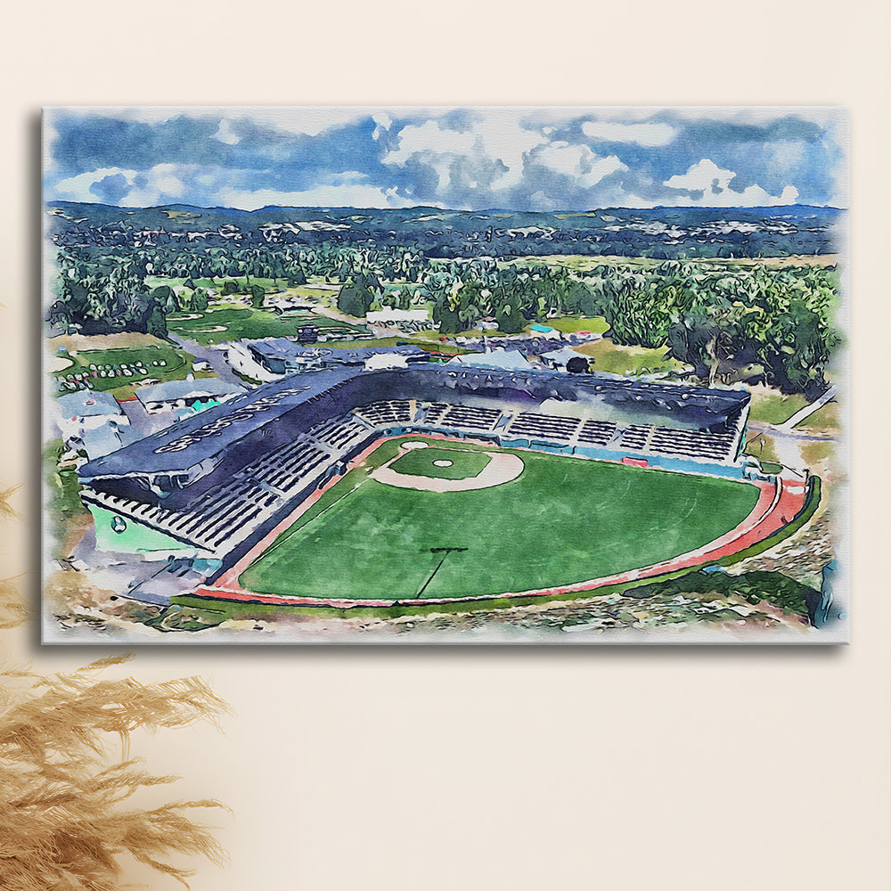 Howard J Lamade Painting Stadium Watercolor, Pennsylvania Baseball, Sport Art, Gifts for him, Canvas Print Wall Art