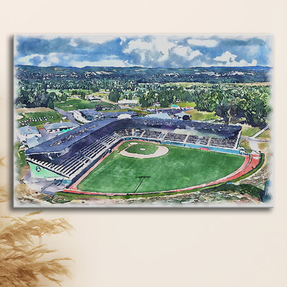 Howard J Lamade Painting Stadium Watercolor, Pennsylvania Baseball, Sport Art, Gifts for him, Canvas Print Wall Art