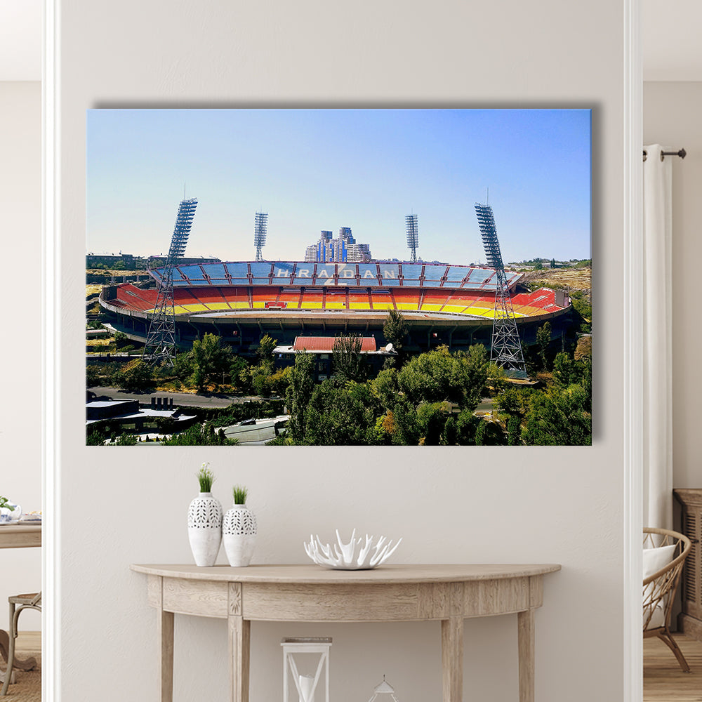 Hrazdan Stadium, Stadium Canvas, Sport Art, Gift for him, Man Cave Decor, Art Print, Canvas Print Wall Art