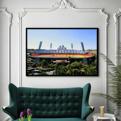 Hrazdan Stadium, Stadium Canvas, Sport Art, Gift for him, Framed Art Print Wall Decor, Picture Framed