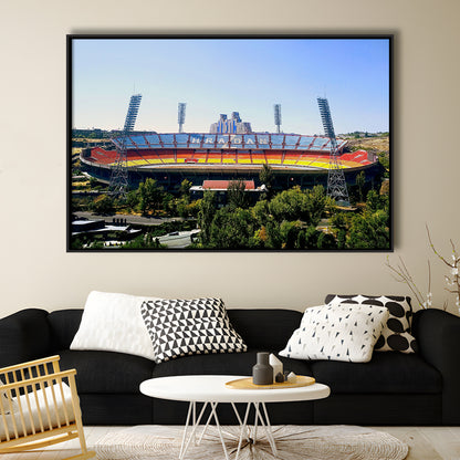 Hrazdan Stadium, Stadium Canvas, Sport Art, Framed Canvas Print Wall Art, Floating Frame