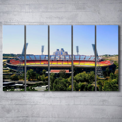 Hrazdan Stadium, Stadium Canvas, Sport Art, 5 Panel B, Extra Large Canvas, Canvas Print Wall Art