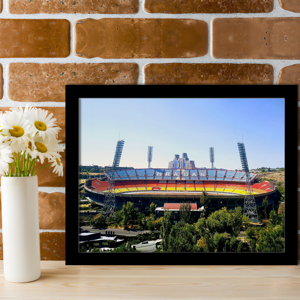 Hrazdan Stadium, Stadium Canvas, Sport Art, Gift for him, Framed Art Print Wall Decor, Picture Framed