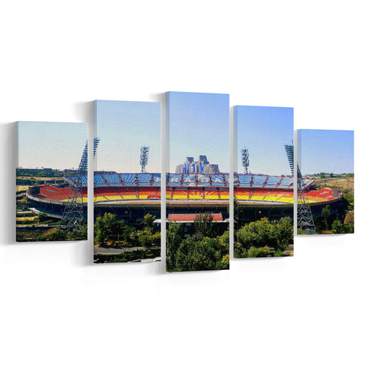 Hrazdan Stadium, Stadium Canvas, Sport Art, Gift for him, 5 Panel, Large Canvas, Canvas Print Wall Art