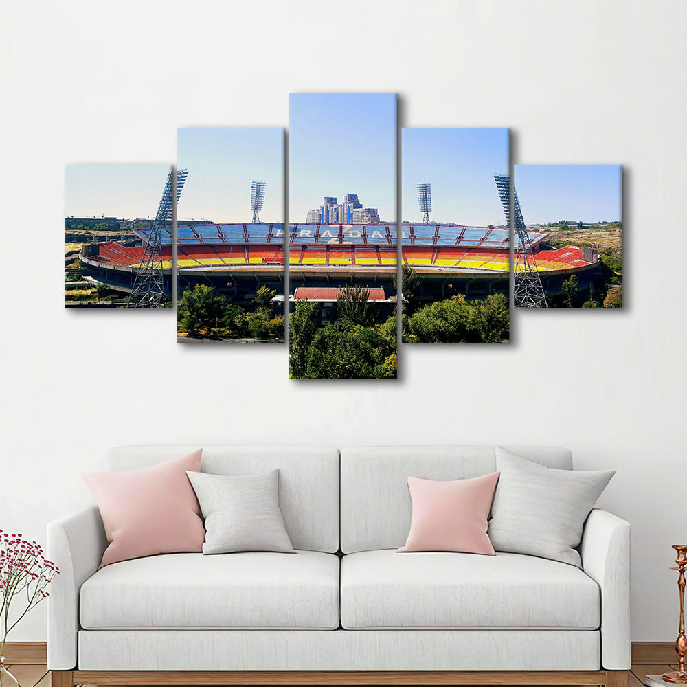 Hrazdan Stadium, Stadium Canvas, Sport Art, Gift for him, 5 Panel, Large Canvas, Canvas Print Wall Art