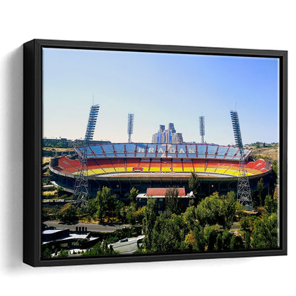 Hrazdan Stadium, Stadium Canvas, Sport Art, Framed Canvas Print Wall Art, Floating Frame