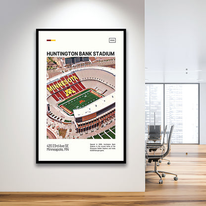 Huntington Bank Stadium Print, Minnesota Golden Gophers Stadium Art, Gifts for him, Sport Art, Framed Art Print Wall Decor
