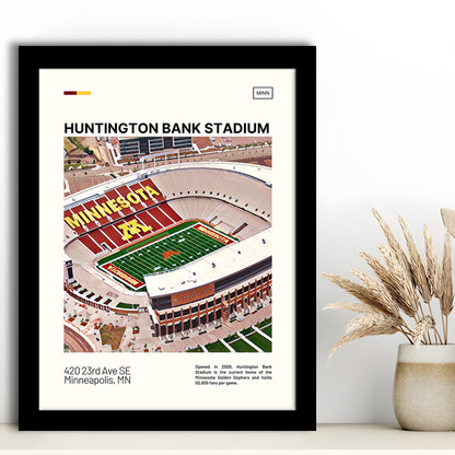 Huntington Bank Stadium Print, Minnesota Golden Gophers Stadium Art, Gifts for him, Sport Art, Framed Art Print Wall Decor