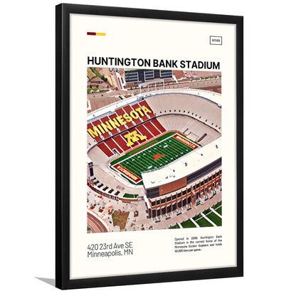 Huntington Bank Stadium Print, Minnesota Golden Gophers Stadium Art, Gifts for him, Sport Art, Framed Art Print Wall Decor