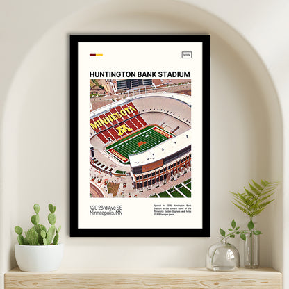 Huntington Bank Stadium Print, Minnesota Golden Gophers Stadium Art, Gifts for him, Sport Art, Framed Art Print Wall Decor