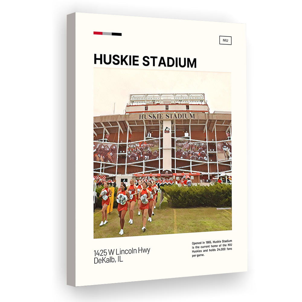 Huskie Stadium Print, NIU Huskies Stadium Canvas Art, Fan Gifts, Sport Art, Canvas Print Wall Art