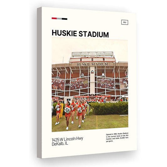 Huskie Stadium Print, NIU Huskies Stadium Canvas Art, Fan Gifts, Sport Art, Canvas Print Wall Art