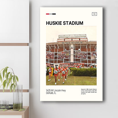 Huskie Stadium Print, NIU Huskies Stadium Canvas Art, Fan Gifts, Sport Art, Canvas Print Wall Art