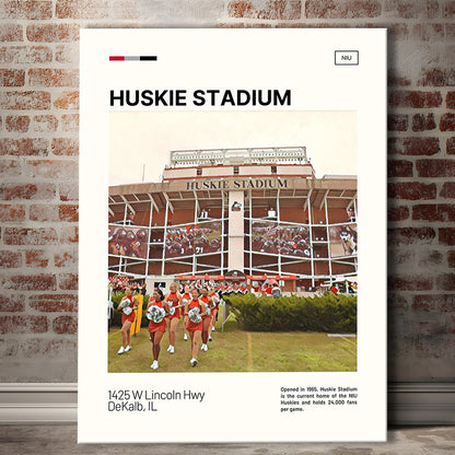 Huskie Stadium Print, NIU Huskies Stadium Canvas Art, Fan Gifts, Sport Art, Canvas Print Wall Art