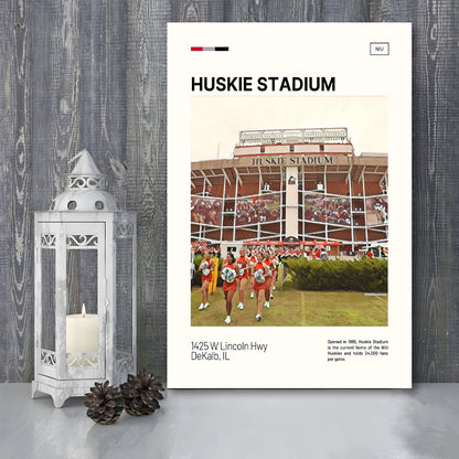Huskie Stadium Print, NIU Huskies Stadium Canvas Art, Fan Gifts, Sport Art, Canvas Print Wall Art