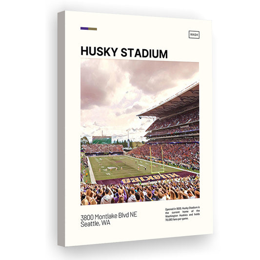 Husky Stadium Print, Washington Huskies Stadium Canvas Art, Fan Gifts, Sport Art, Canvas Print Wall Art