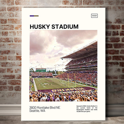 Husky Stadium Print, Washington Huskies Stadium Canvas Art, Fan Gifts, Sport Art, Canvas Print Wall Art