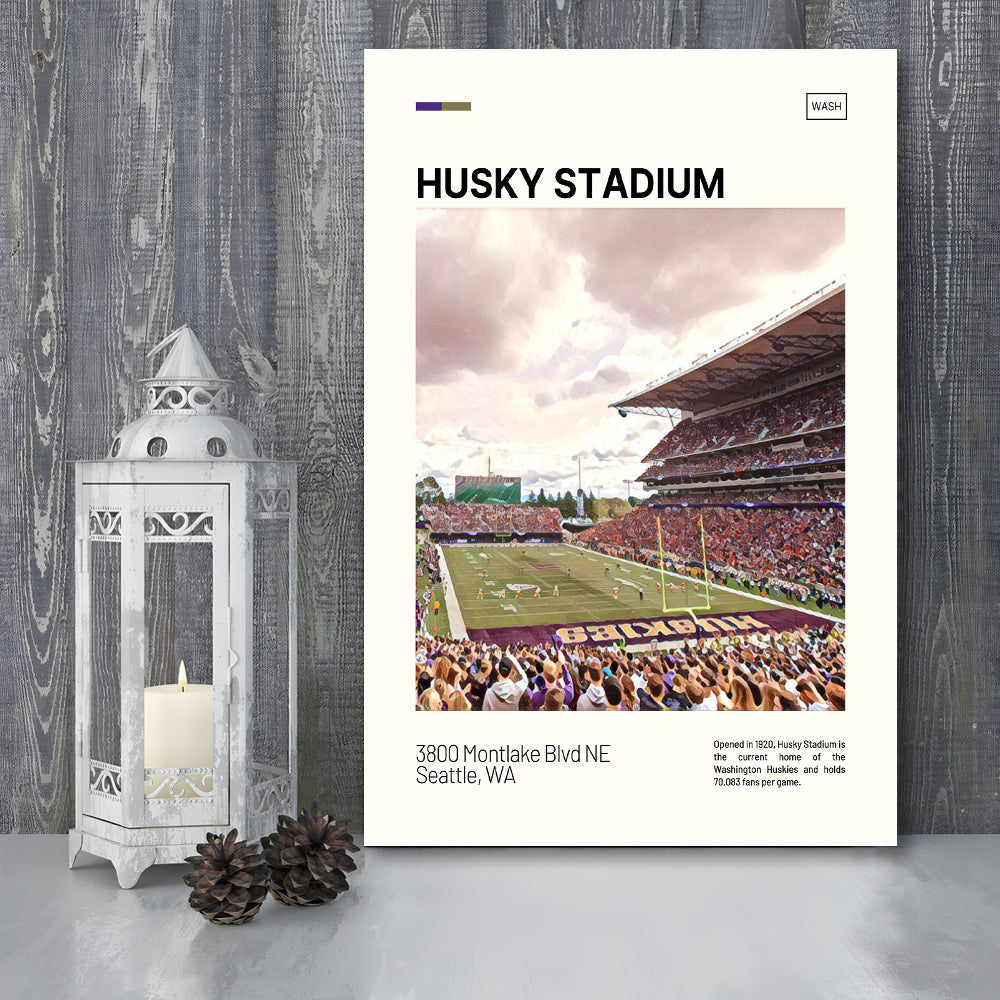 Husky Stadium Print, Washington Huskies Stadium Canvas Art, Fan Gifts, Sport Art, Canvas Print Wall Art